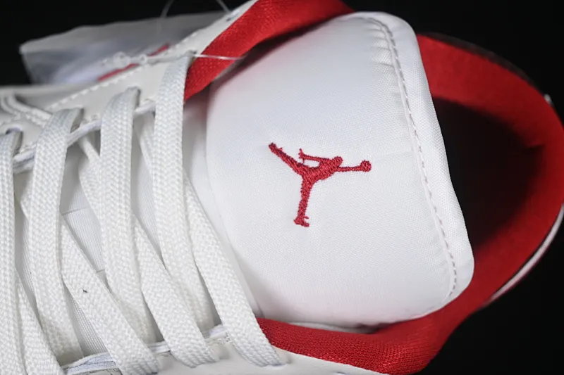 All categories Air Jordan Jordan series basketball shoes Air Jordan 1 Low Air Jordan 1 Low AJ1 Joe 1 white and red low-top cultural and casual sneakers HJ9338-106